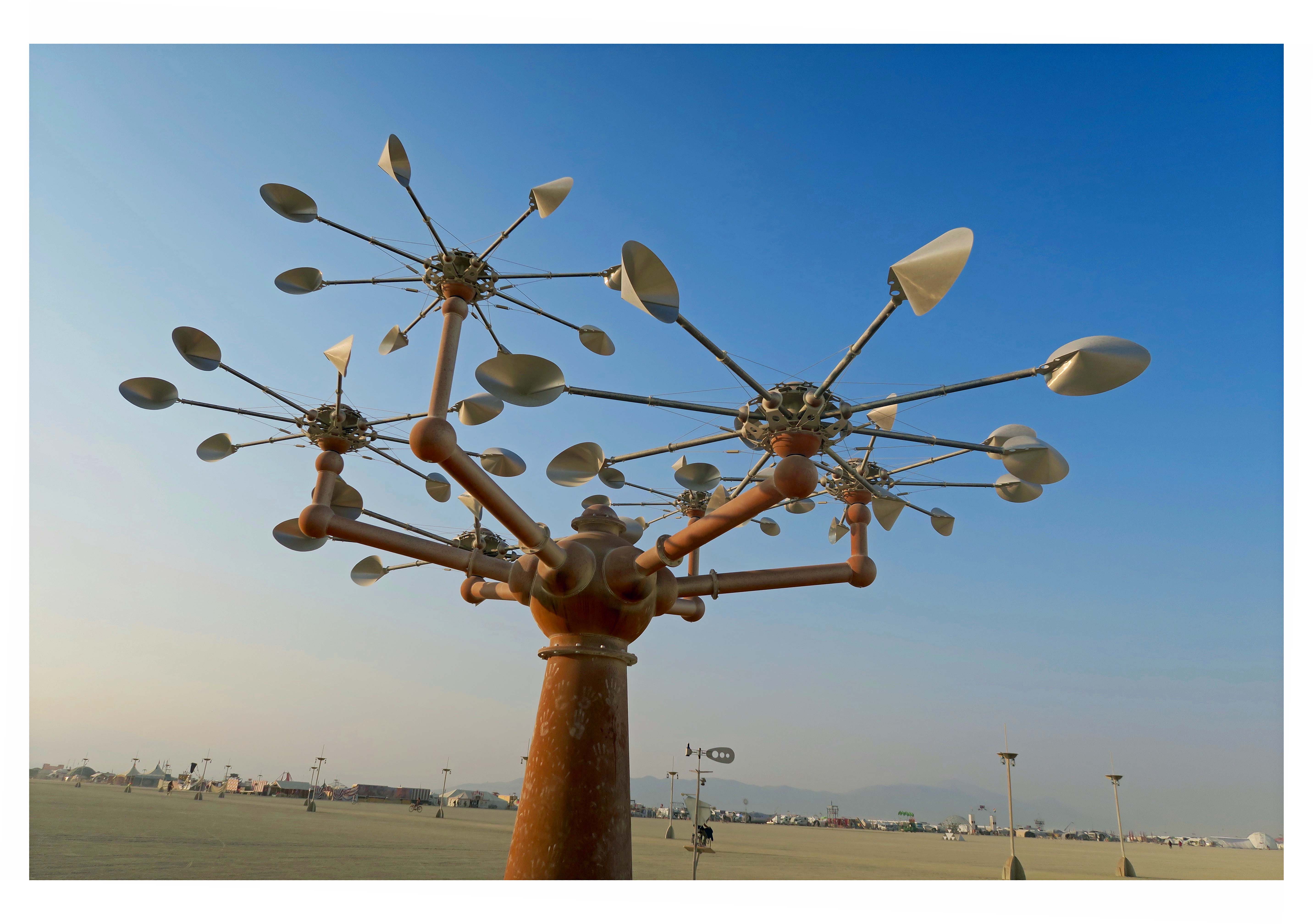 Looking up at Macchina Naturale, Burning Man 2017