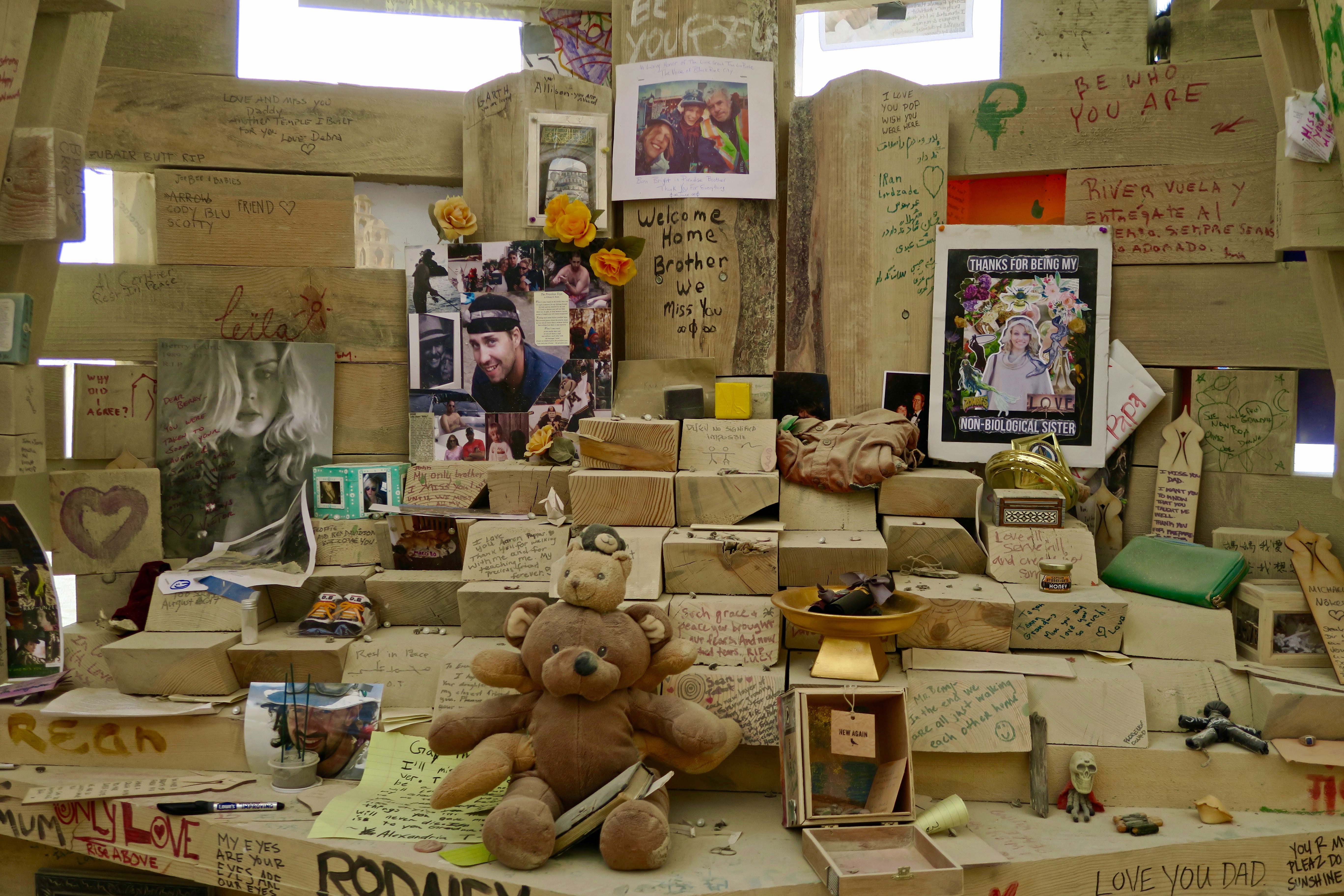 Messages in Burning Man Temple, 2017