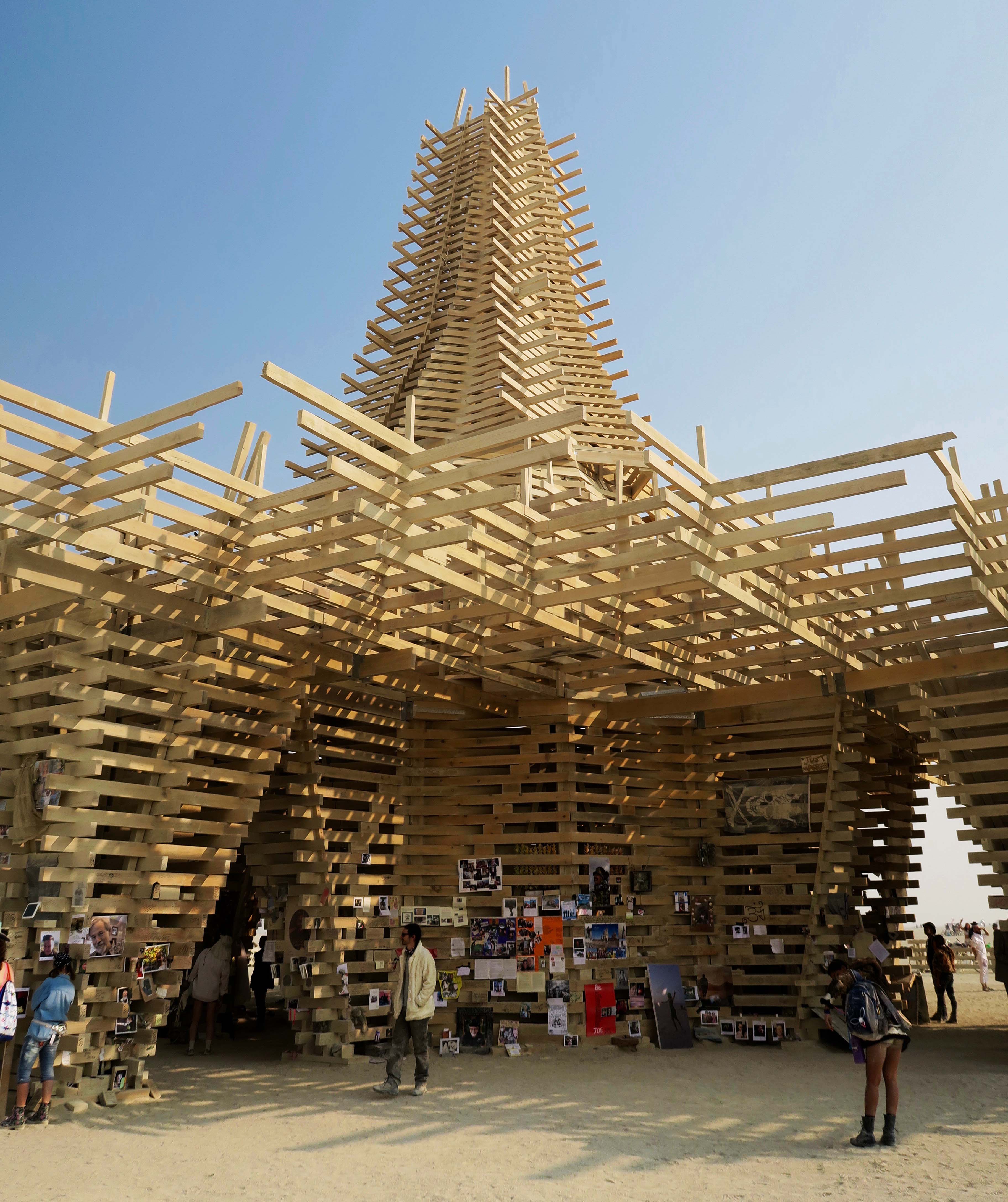 Side view of Temple at Burning Man 2017
