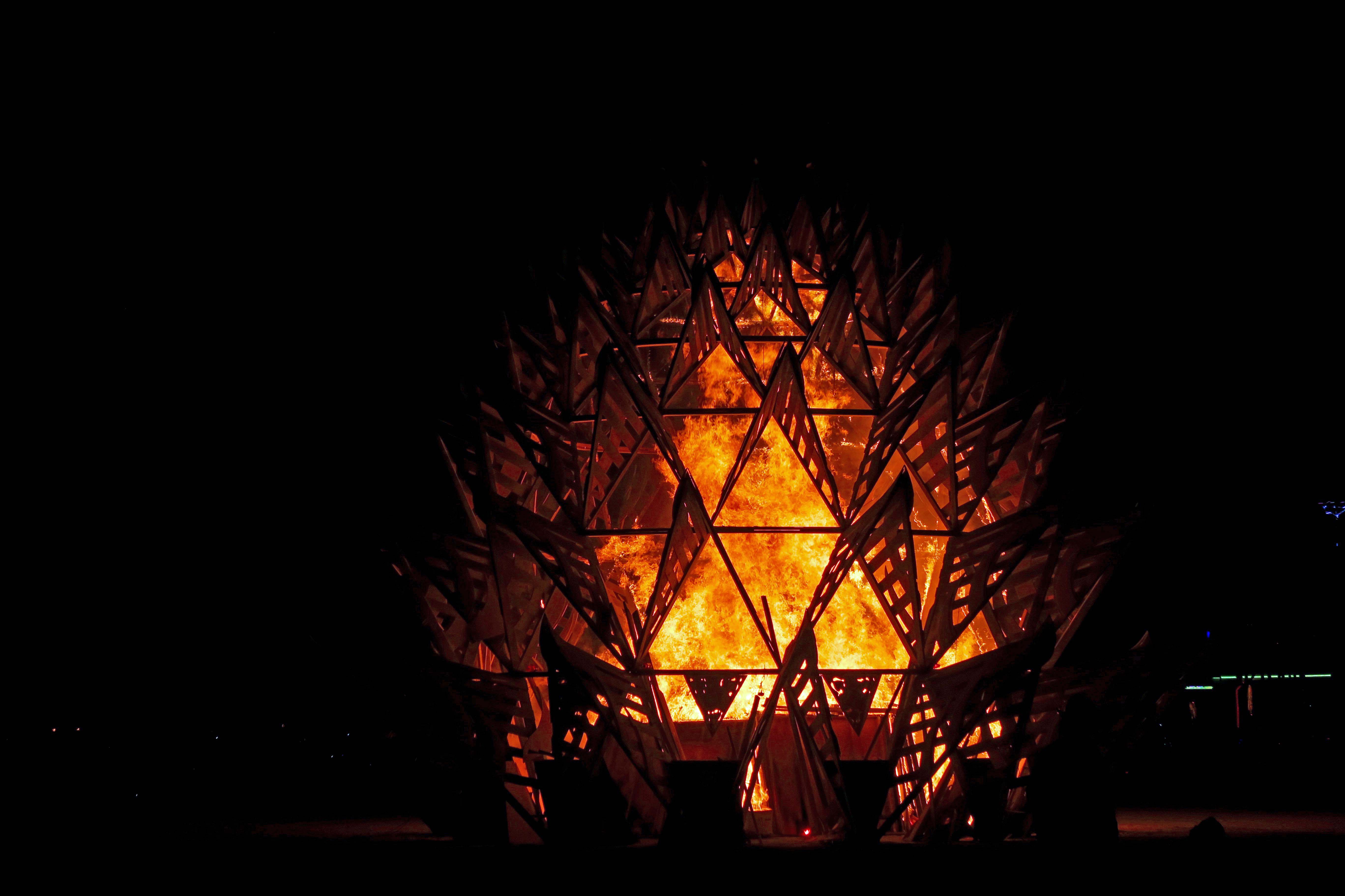 Temple of Awareness Burns at Burning Man 2017 5