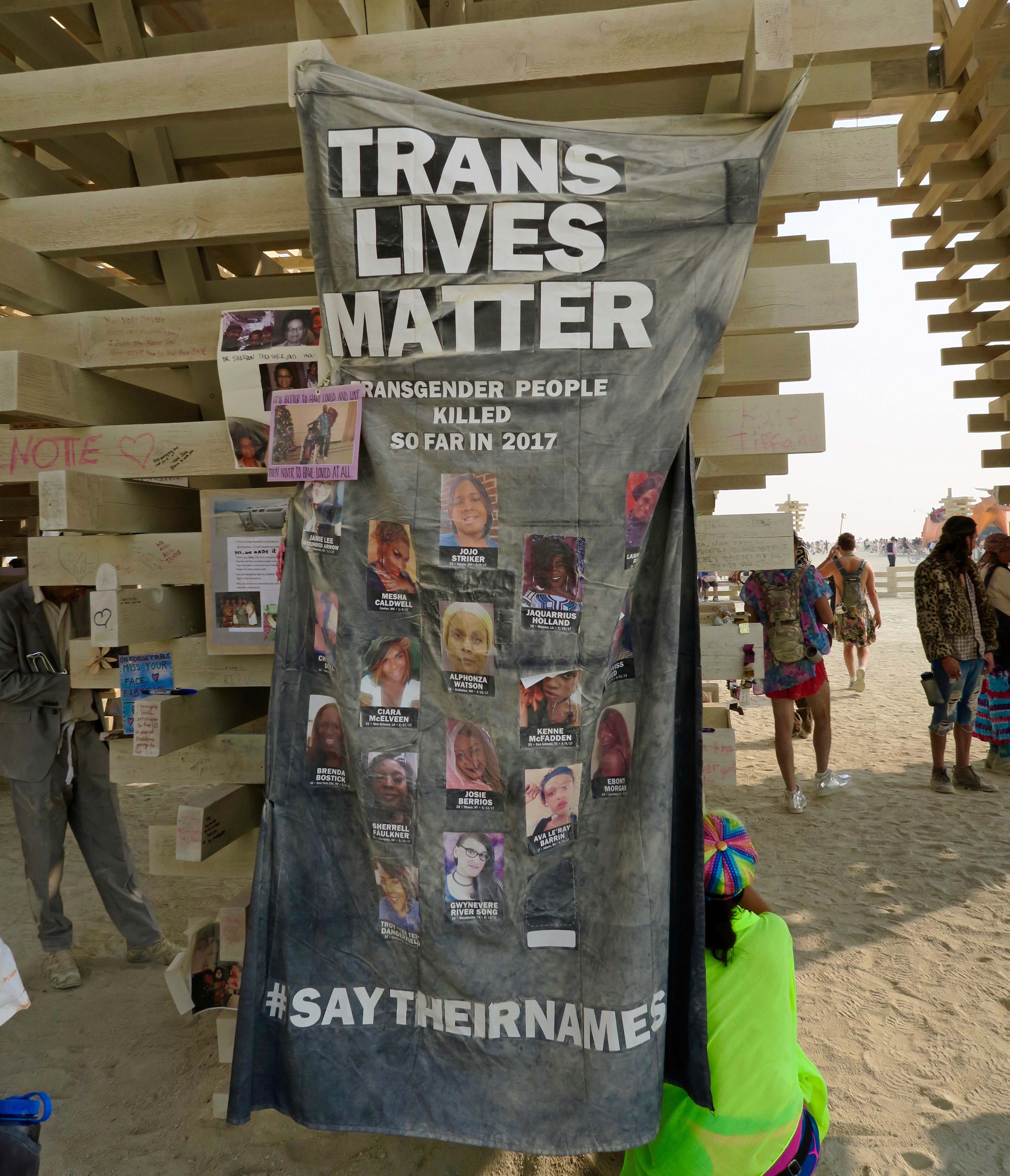 Trans Lives Matter, Burning Man Temple 2017