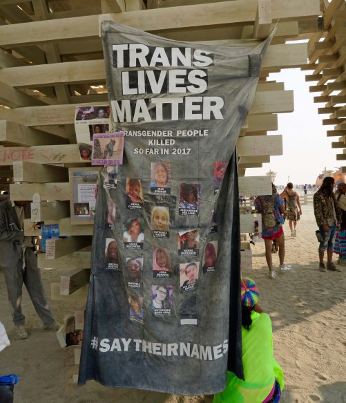 Trans Lives Matter, Burning Man Temple 2017