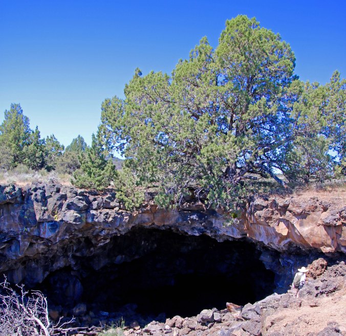 Lava Tube opening at Lava Beds National Monument P1