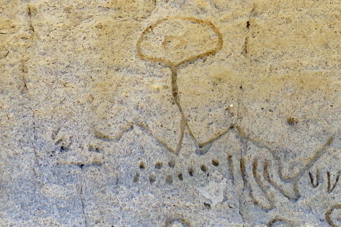 Rock art photo in Lava Beds National Monument by Curtis Mekemson.