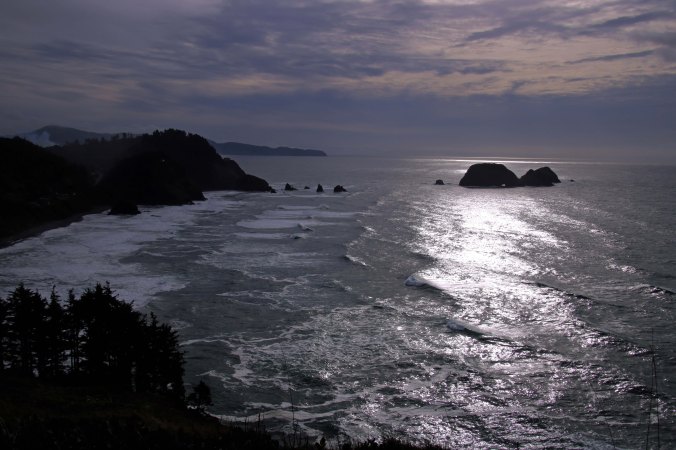 Three Rock Arches backlit