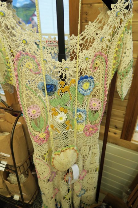 Interesting dress at Latimer Quilt and Textile Center