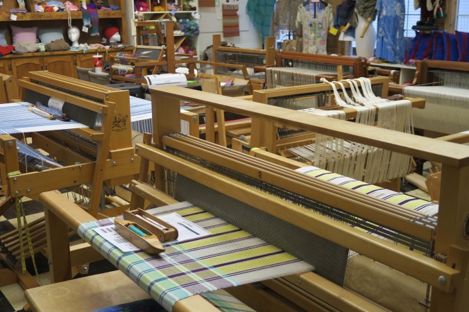 Looms at Latimer Quilt and Textile Center
