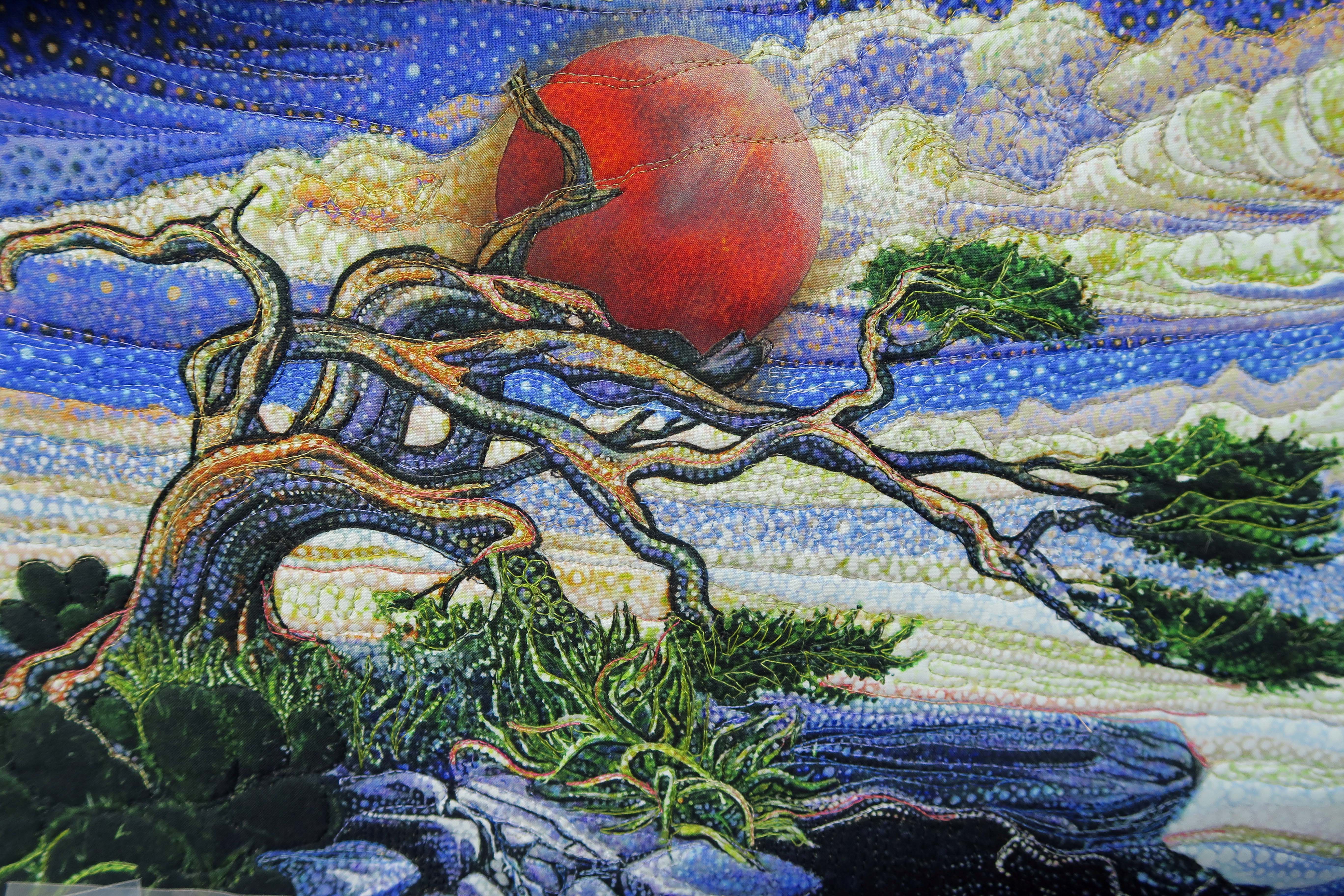 Quilt at Latimer Quilt and Textile Center in Tillamook, Or