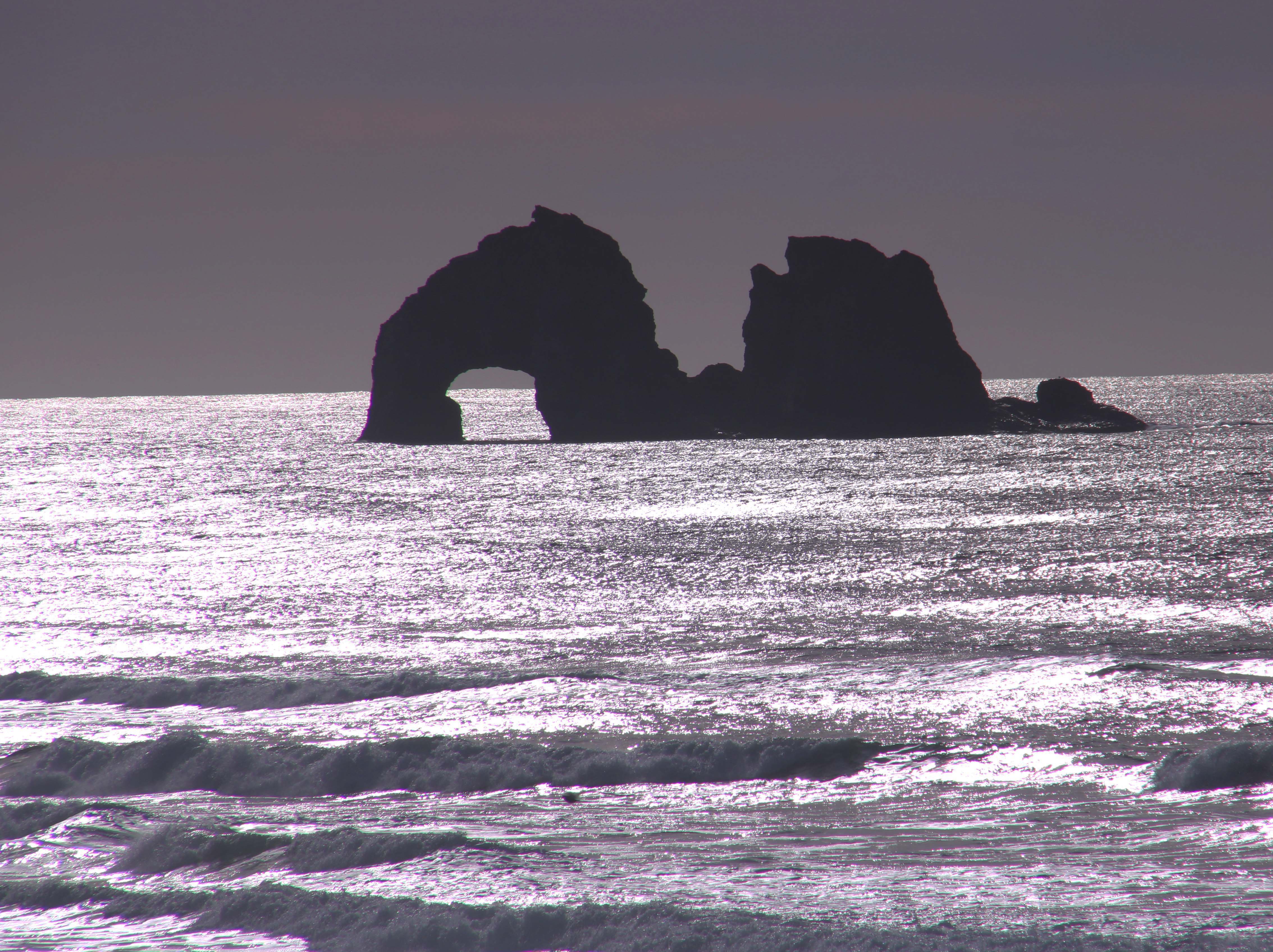The rocks of Rockaway beach photographed by Curtis Mekemson.