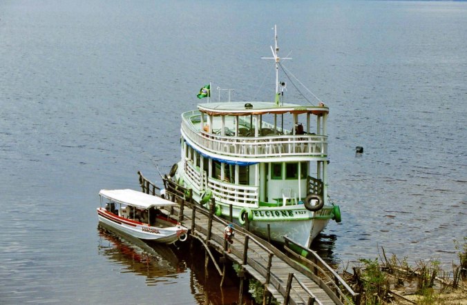 Boat on Rio Negro River