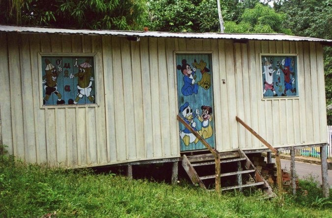 Cartoon building in Novo Airao, Brazil