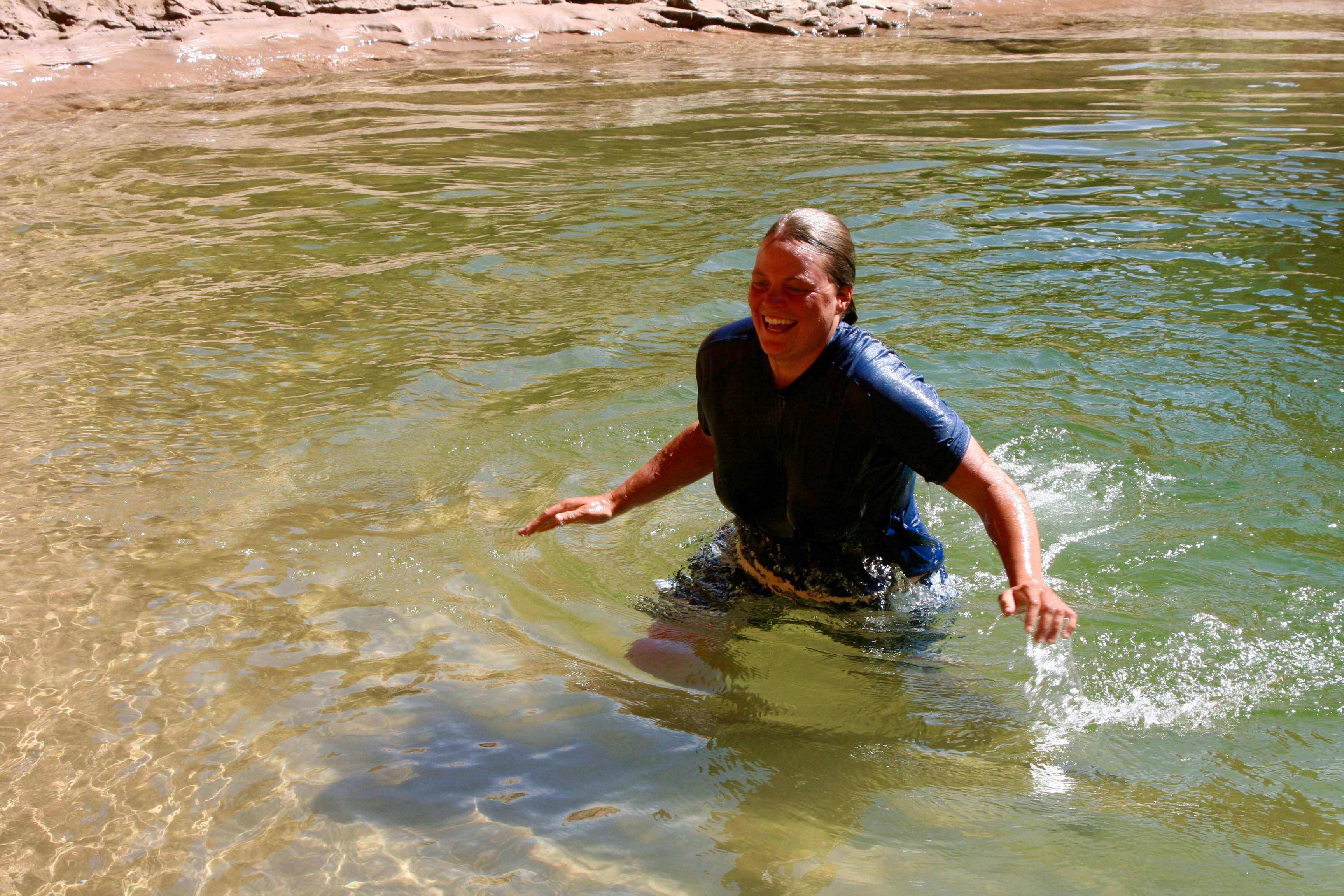Cool dip in Colorado River