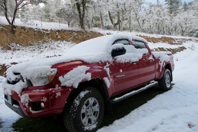 Toyota pickup on Upper Applegate