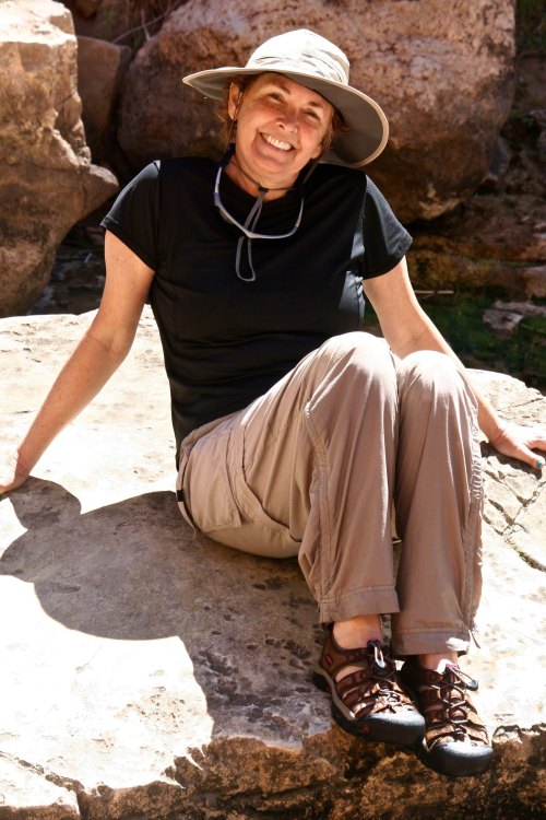 Peggy Mekemson at Vasey's Paradise in the Grand Canyon