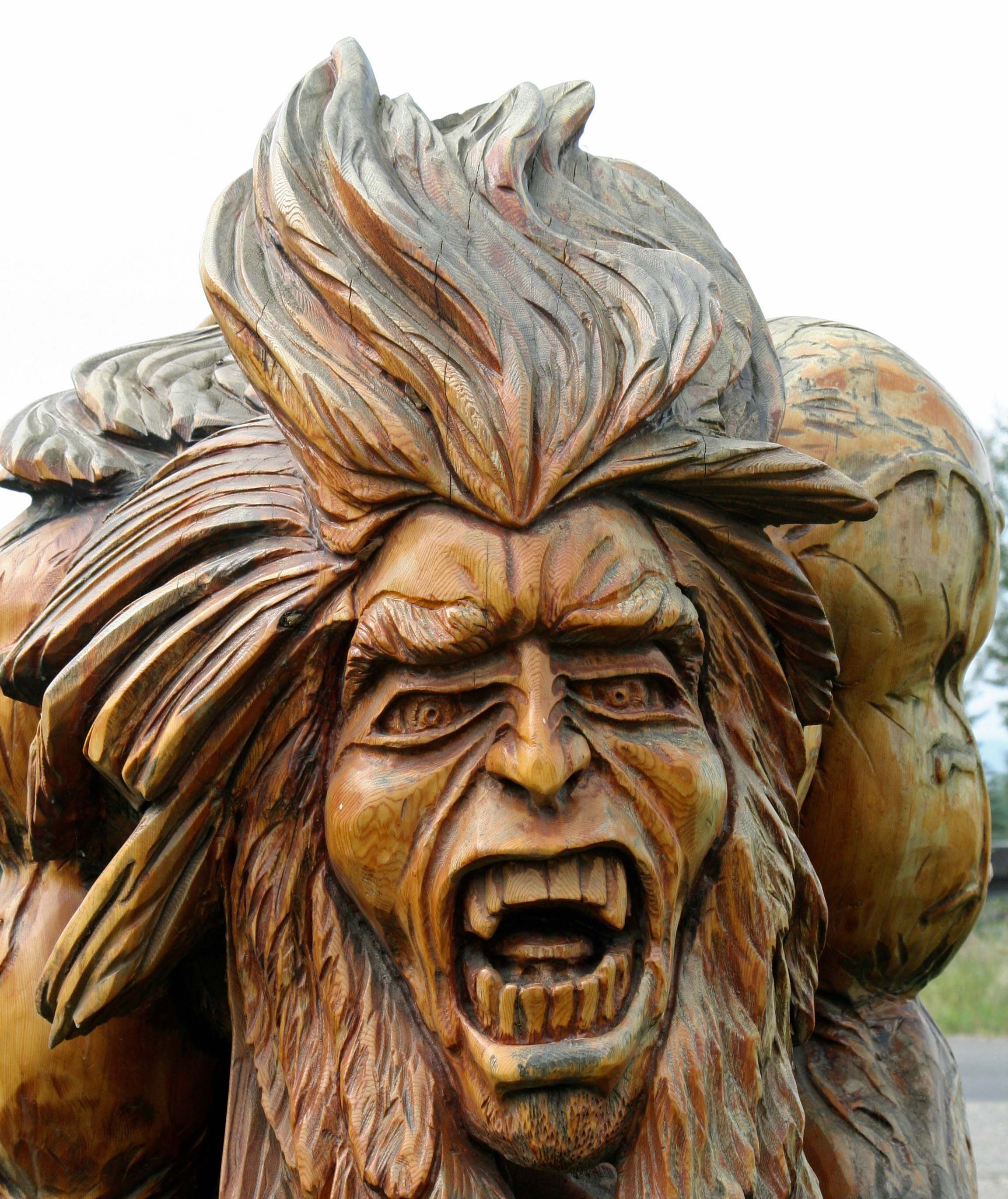 Scary carving at Chetwynd