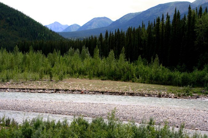 View along Alaska Highway in British Columbia