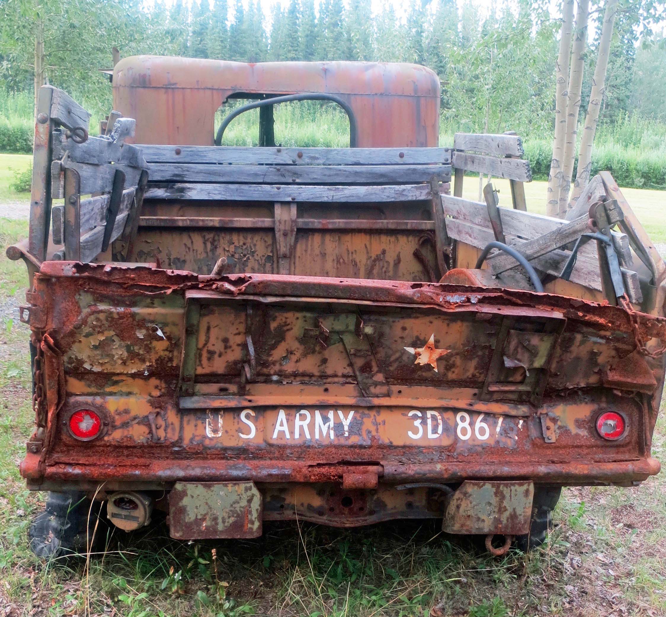 WW II army truck on Alaska Highway