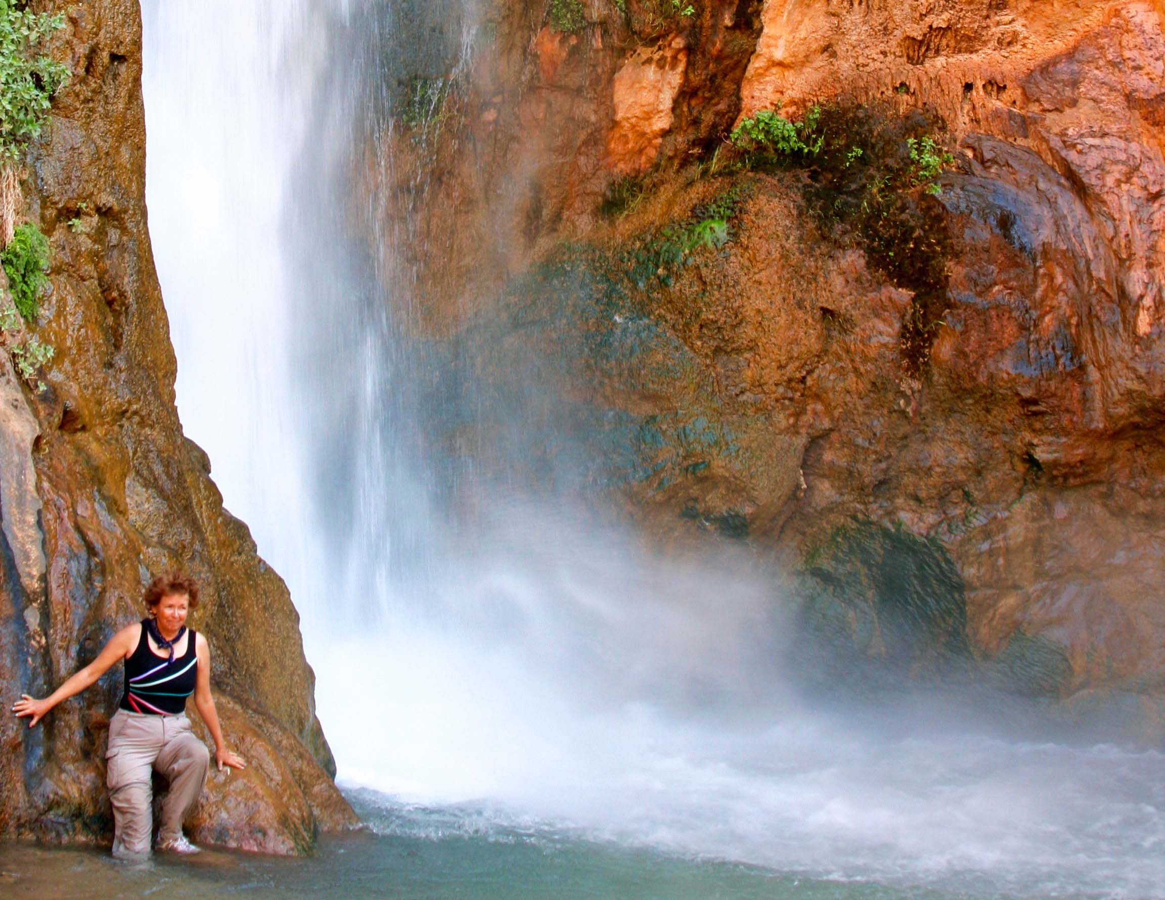 Peggy Mekemson at Deer Creek Falls in Grand Canyon