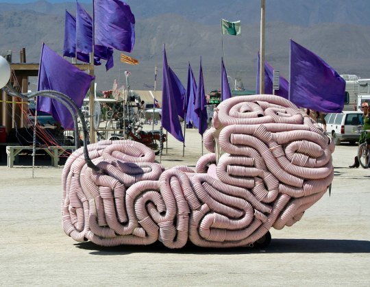 A brain mutant vehicle at Burning Man.