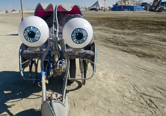 Buggy eyed mutant vehicle at Burning Man.