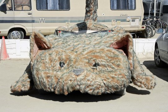 Cat car mutant vehicle at Burning Man.