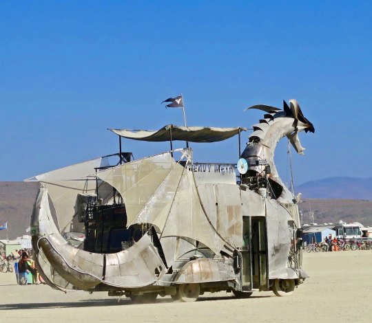 Heavy Metal mutant vehicle dragon at Burning Man.