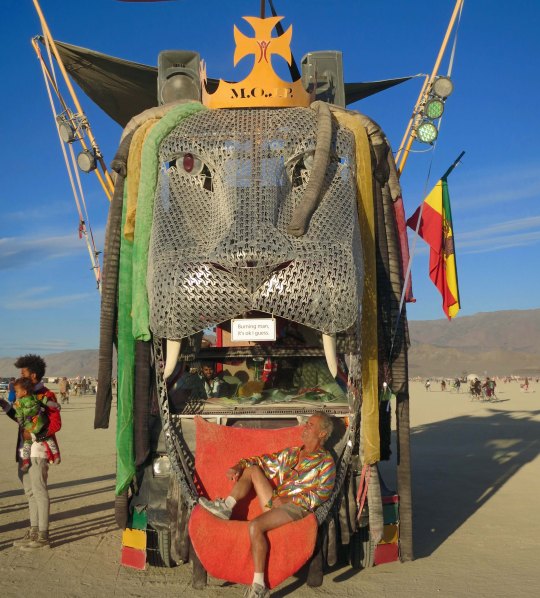 Lion mutant vehicle at Burning Man.