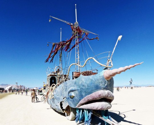 Narwhal mutant vehicle at Burning Man.
