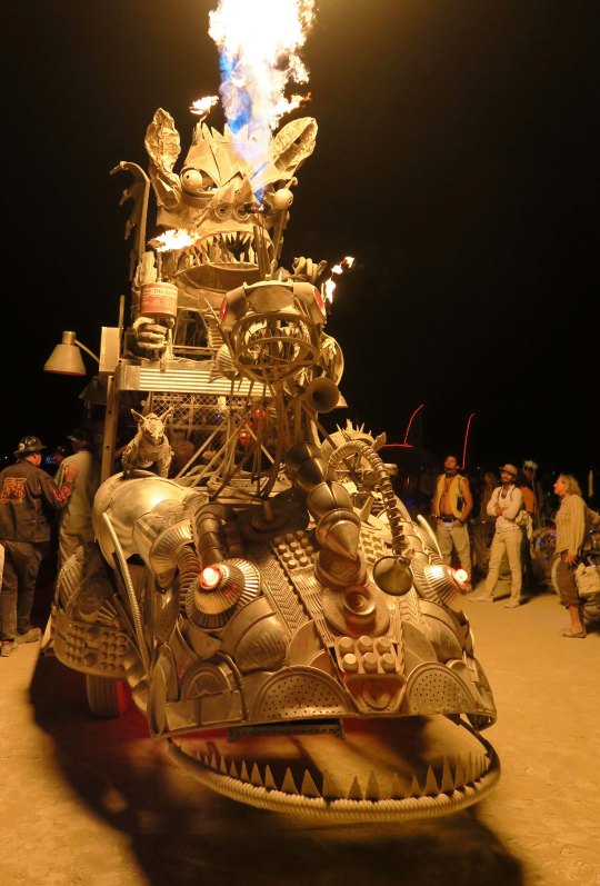 Rabid Transit mutant vehicle at Burning Man