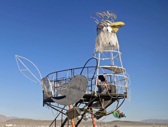 Rooster mutant vehicle at Burning Man.