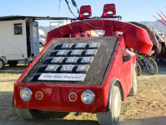 Phone mutant vehicle at Burning Man.