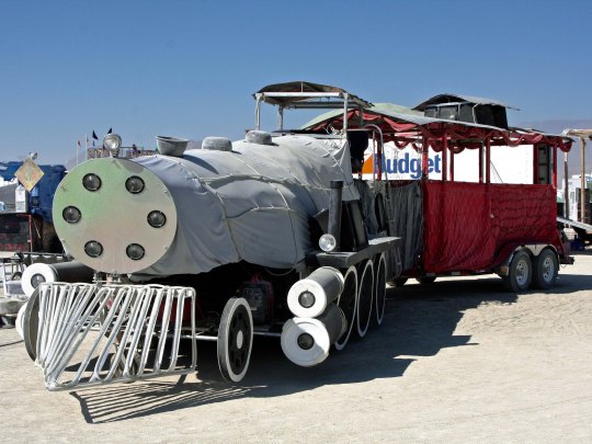 Mutant vehicle train at Black Rock City.