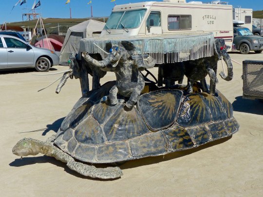 Turtle mutant vehicle at Burning Man.