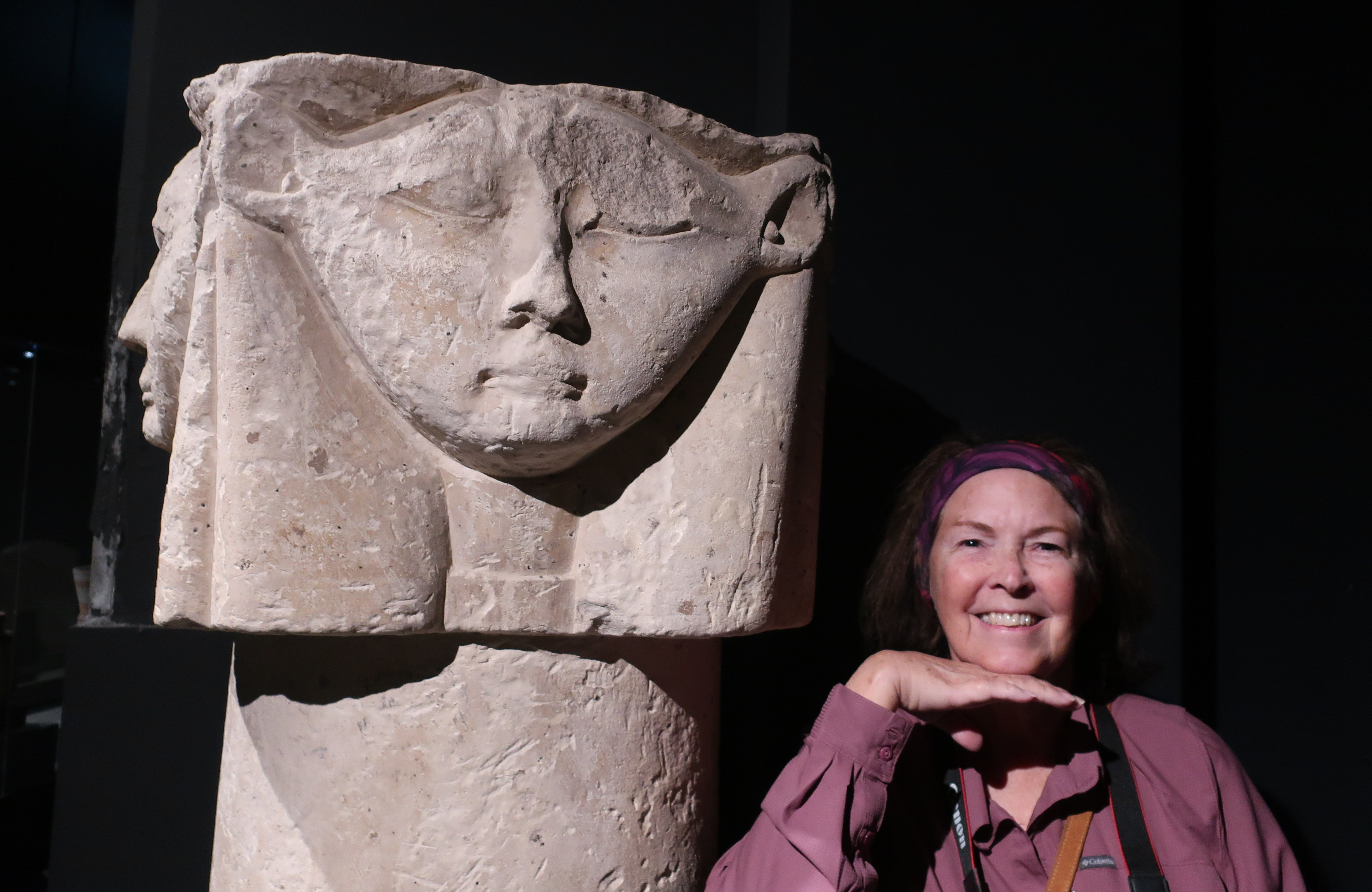 Photo of Hathor the Cow Goddess and Peggy Mekemson taken by Curt Mekemson.