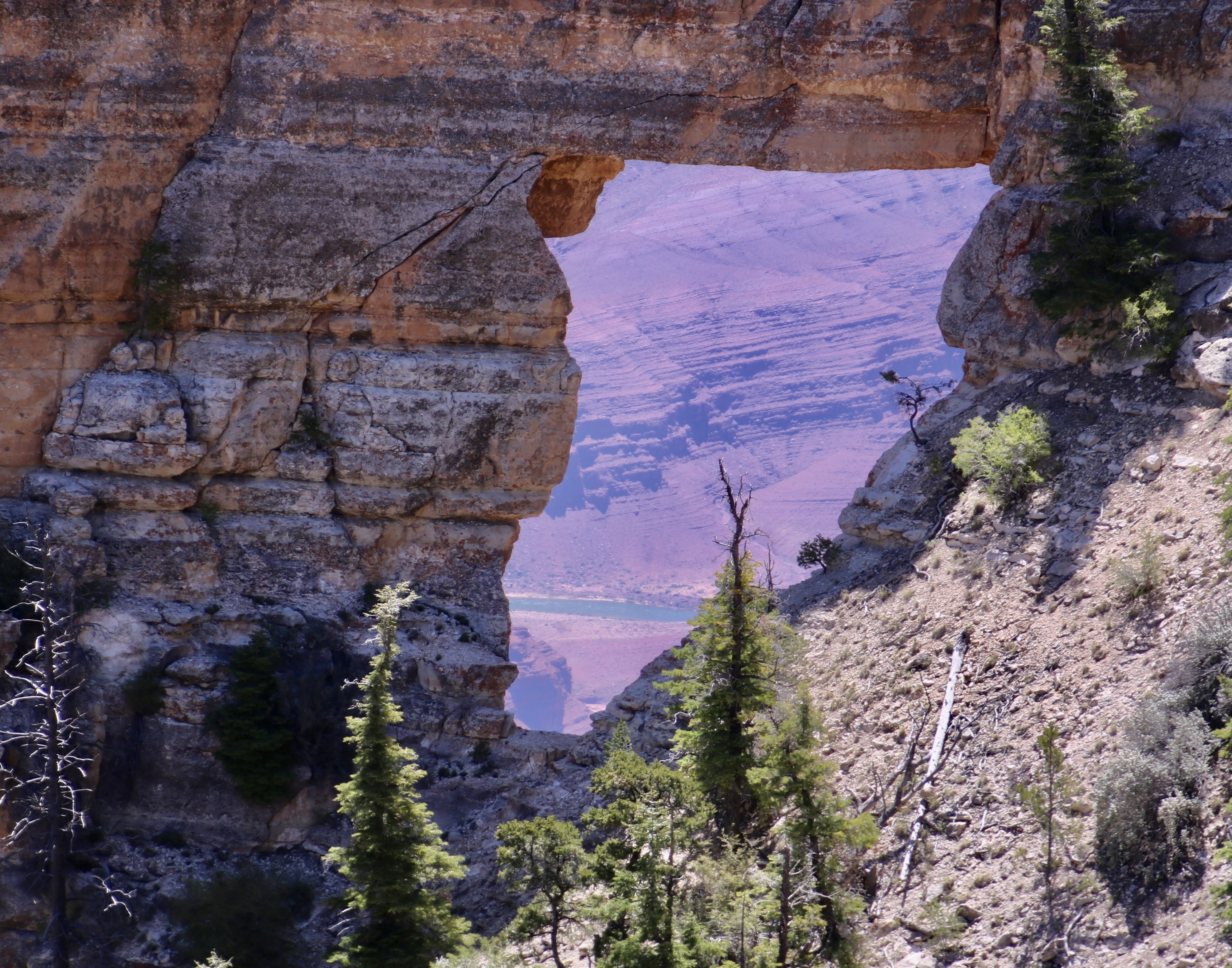 Photo of Angel's Window in the Grand Canyon by Curt and Peggy Mekemson.